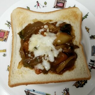 ほうれん草カレーマヨチーズトースト♥